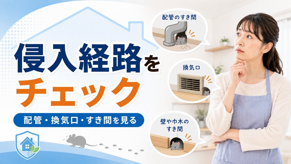 ネズミの侵入経路がわからないときに見る場所
