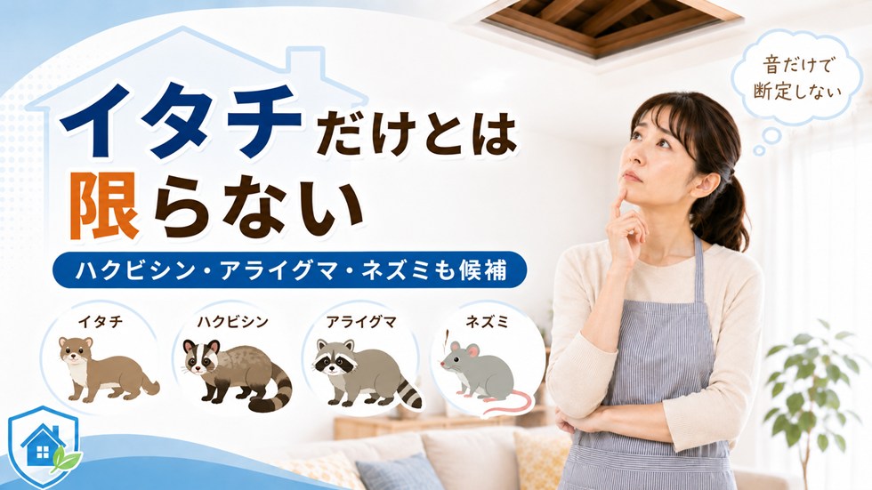 イタチとハクビシンの違いは？音だけでは判断しない