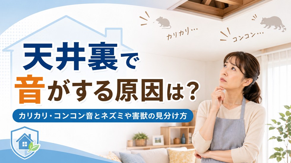 天井裏で音がする原因は？カリカリ・コンコン音とネズミや害獣の見分け方