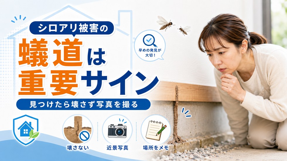 蟻道は重要な初期サイン｜見つけたら壊さず写真を撮る