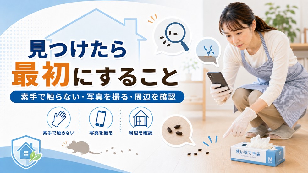 ねずみのふんを見つけたら最初にすること