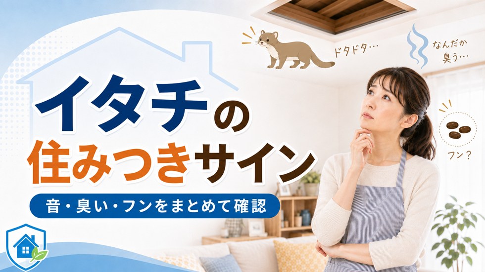 イタチが家に住みつくサインは音・臭い・フンに出やすい
