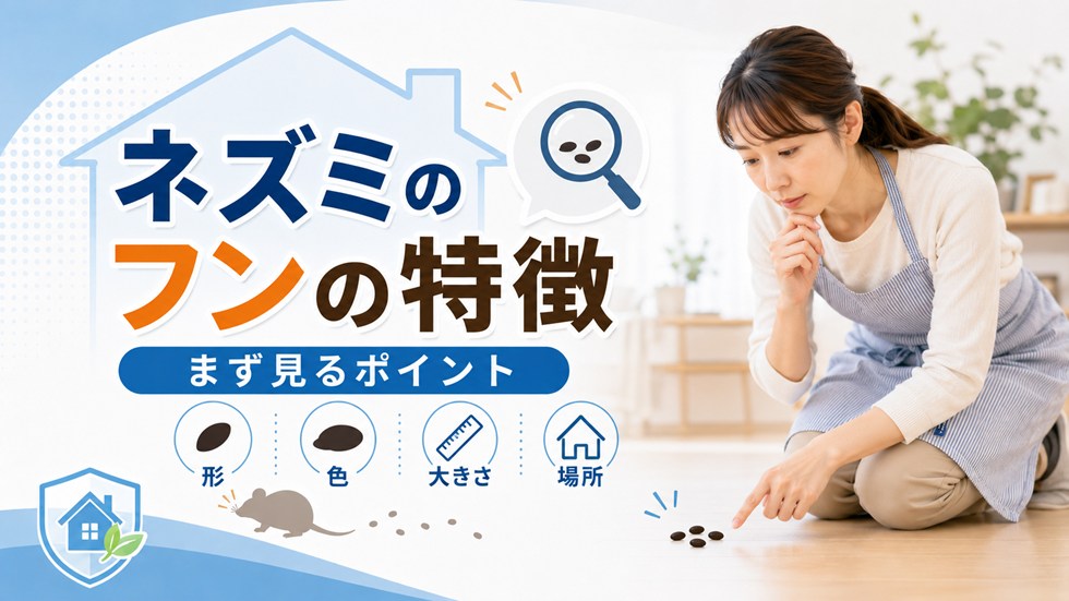 ネズミのフンの特徴は？まず見るポイント