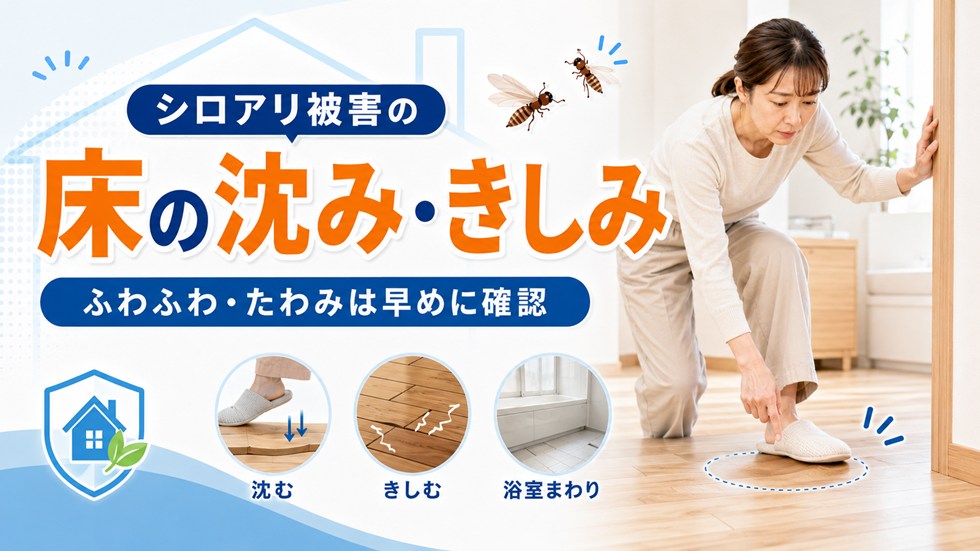 床の沈み・きしみは初期症状のことがある