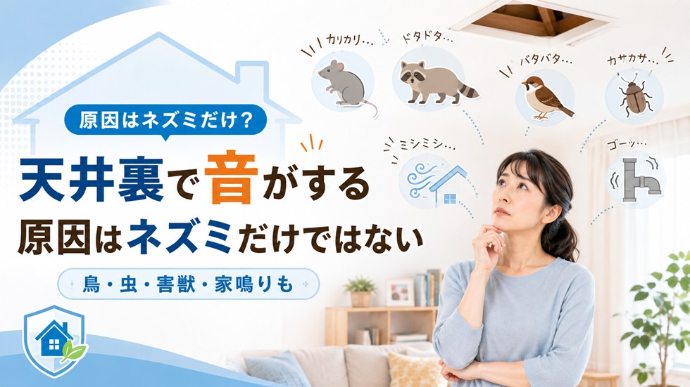 天井裏で音がする原因はネズミだけではない