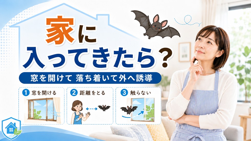 家の中にコウモリが入ってきた場合の初動