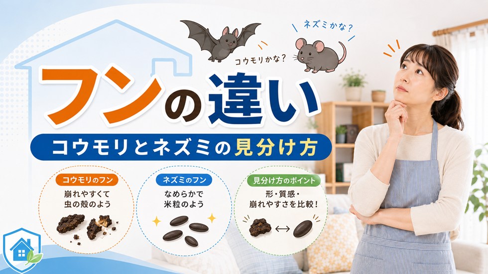 コウモリのフンとネズミのフンの違い