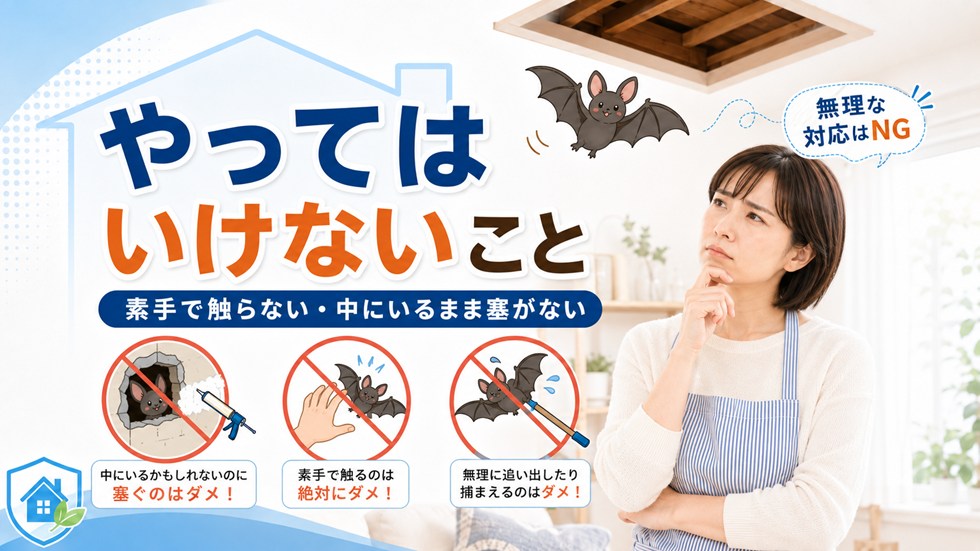 コウモリ駆除でやってはいけないこと