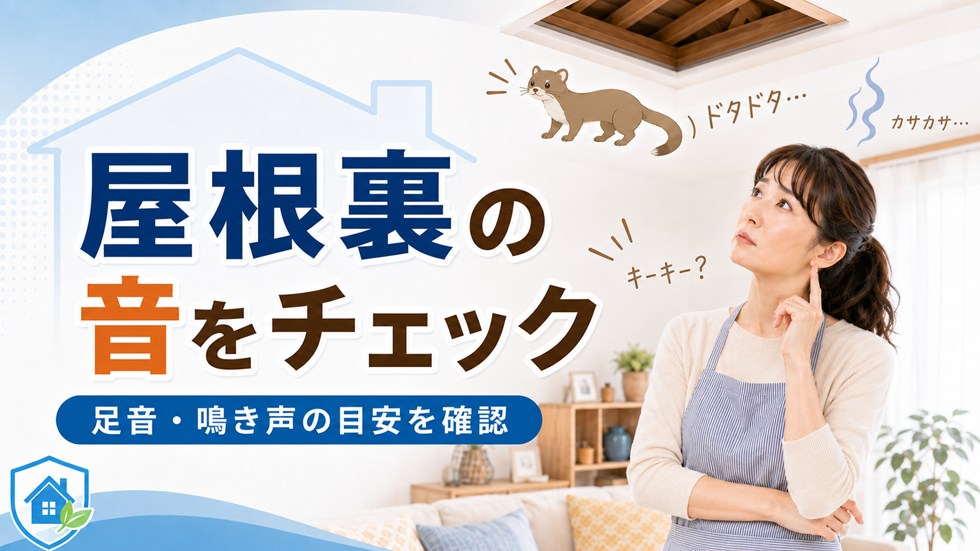 屋根裏の音でわかる？イタチの足音・鳴き声の目安