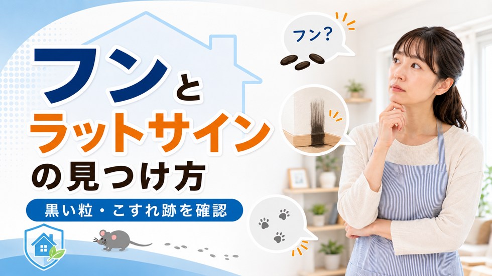 ネズミのフンとラットサインの見つけ方