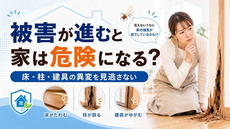 シロアリ被害が進むと家は危険になるのか