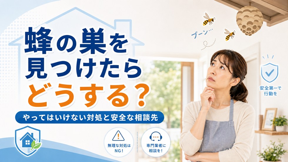 蜂の巣を見つけたらどうする？やってはいけない対処と安全な相談先