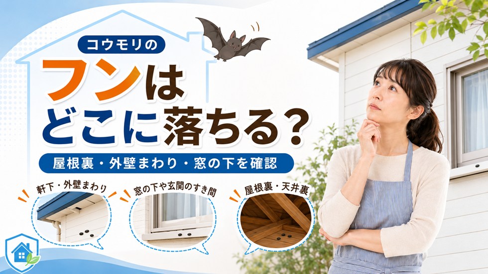 コウモリのフンはどこに落ちる？