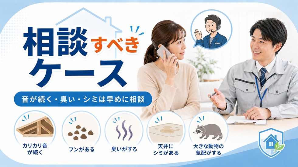 業者や専門機関に相談すべきケース