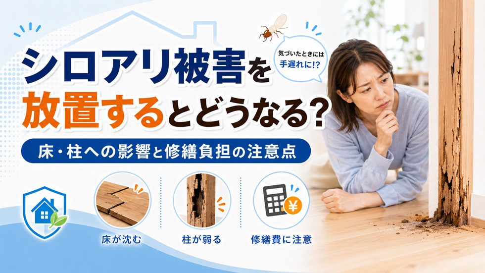 シロアリ被害を放置するとどうなる？
