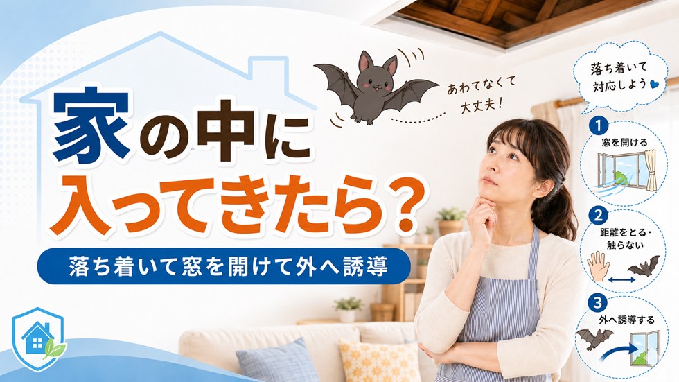 家の中にコウモリが入ってきたらどうする？