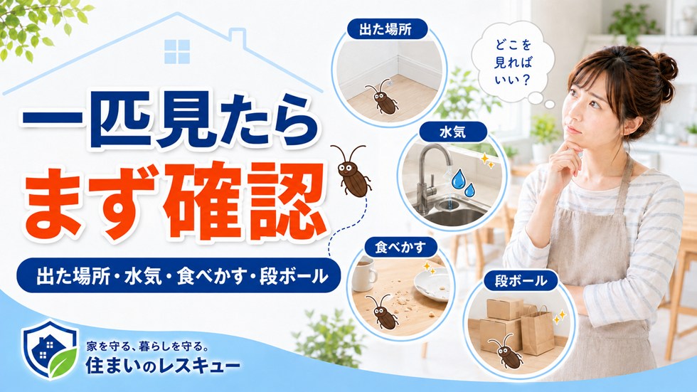 ゴキブリを一匹見たらまず確認すること