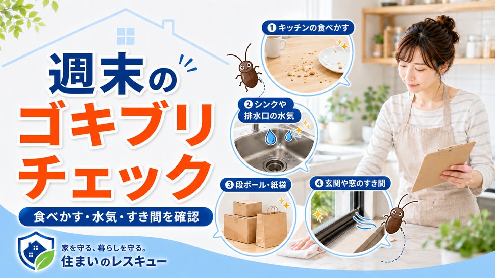 今週末にできるゴキブリチェックリスト
