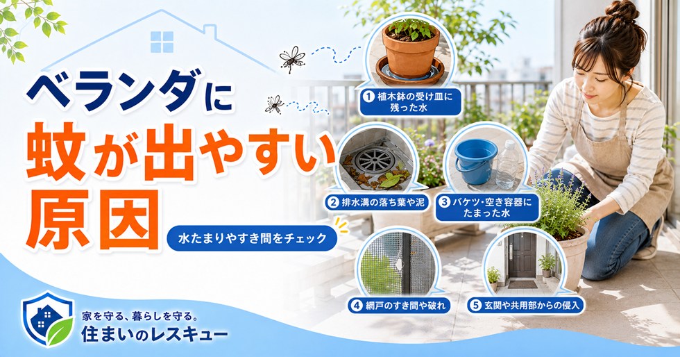 ベランダに蚊が出やすい原因