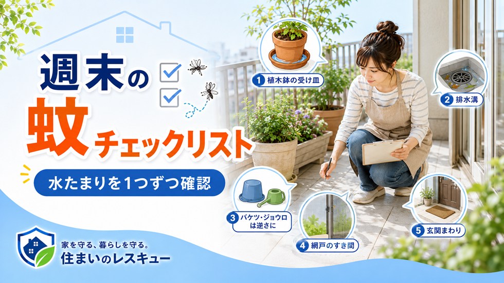 今週末にできるベランダの蚊チェックリスト