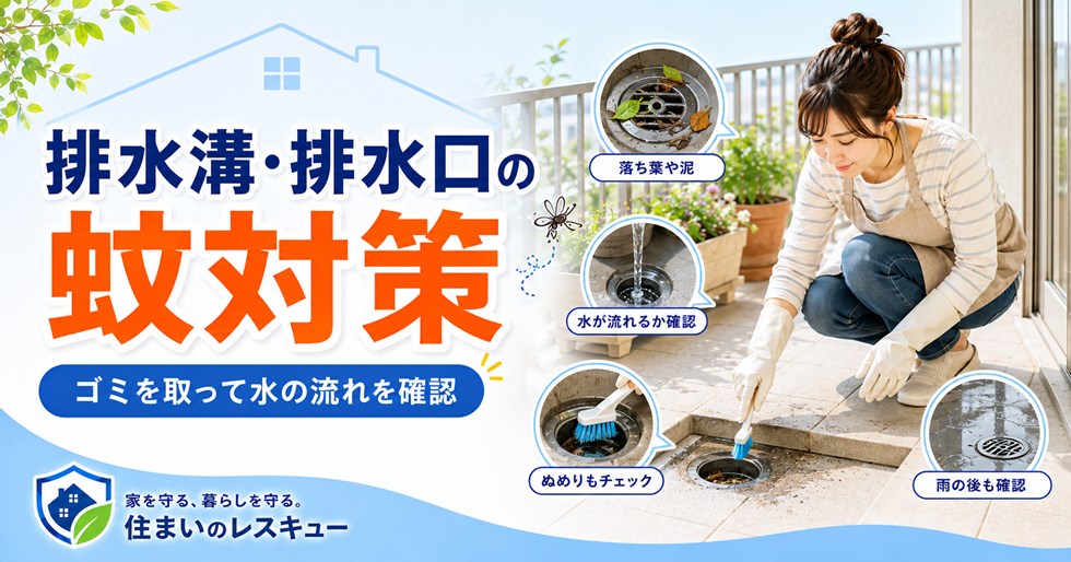 排水溝・排水口の蚊対策