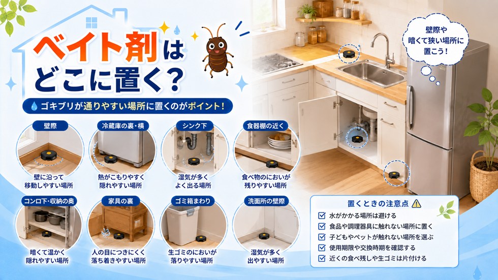 ベイト剤を置く場所