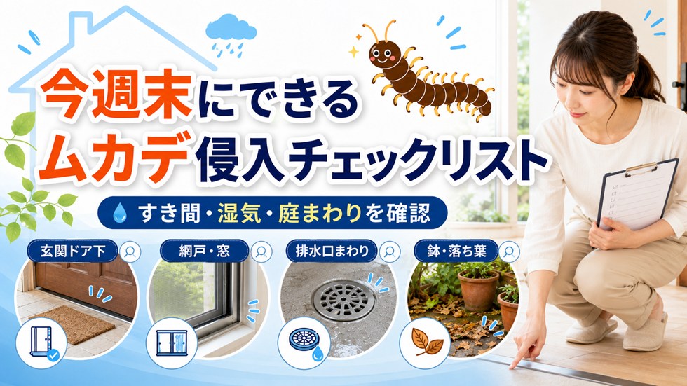 今週末にできるムカデ侵入チェックリスト